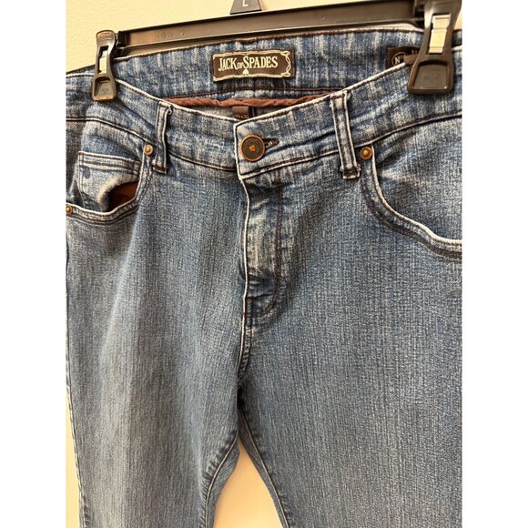 Jack Of Spades Mens High Roller Comfort Fit Straight Leg Jeans 33x32 Blue Denim - Picture 2 of 7